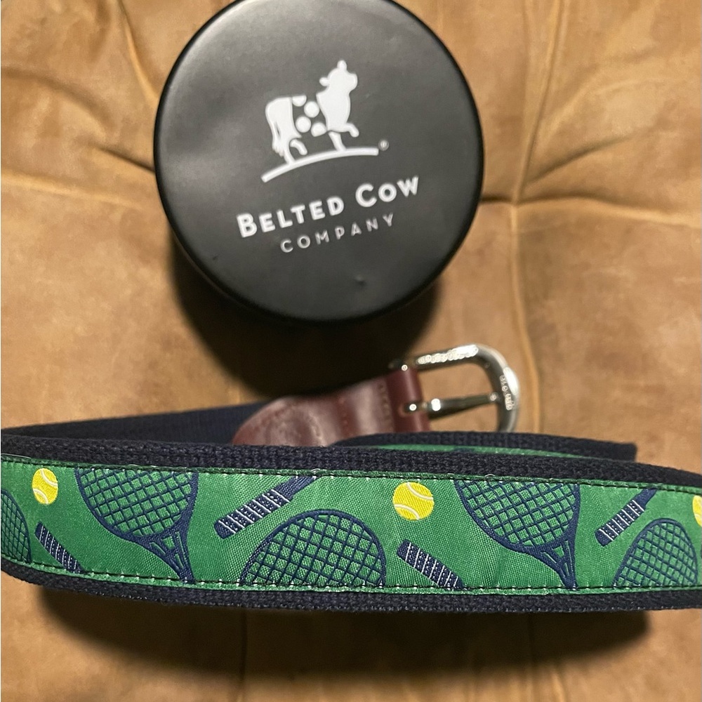 Belted Cow Tennis Designed Belt, 43 inches.